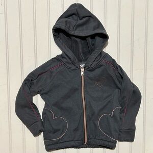 Bodyglove Toddler Girls Jacket Size 3T Gray Pink‎ Gold Zippered Hooded Casual